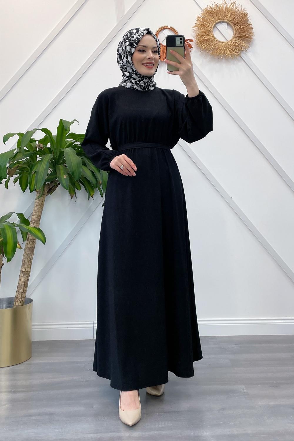 KUŞAKLI BÜRÜMCÜK  ELBİSE