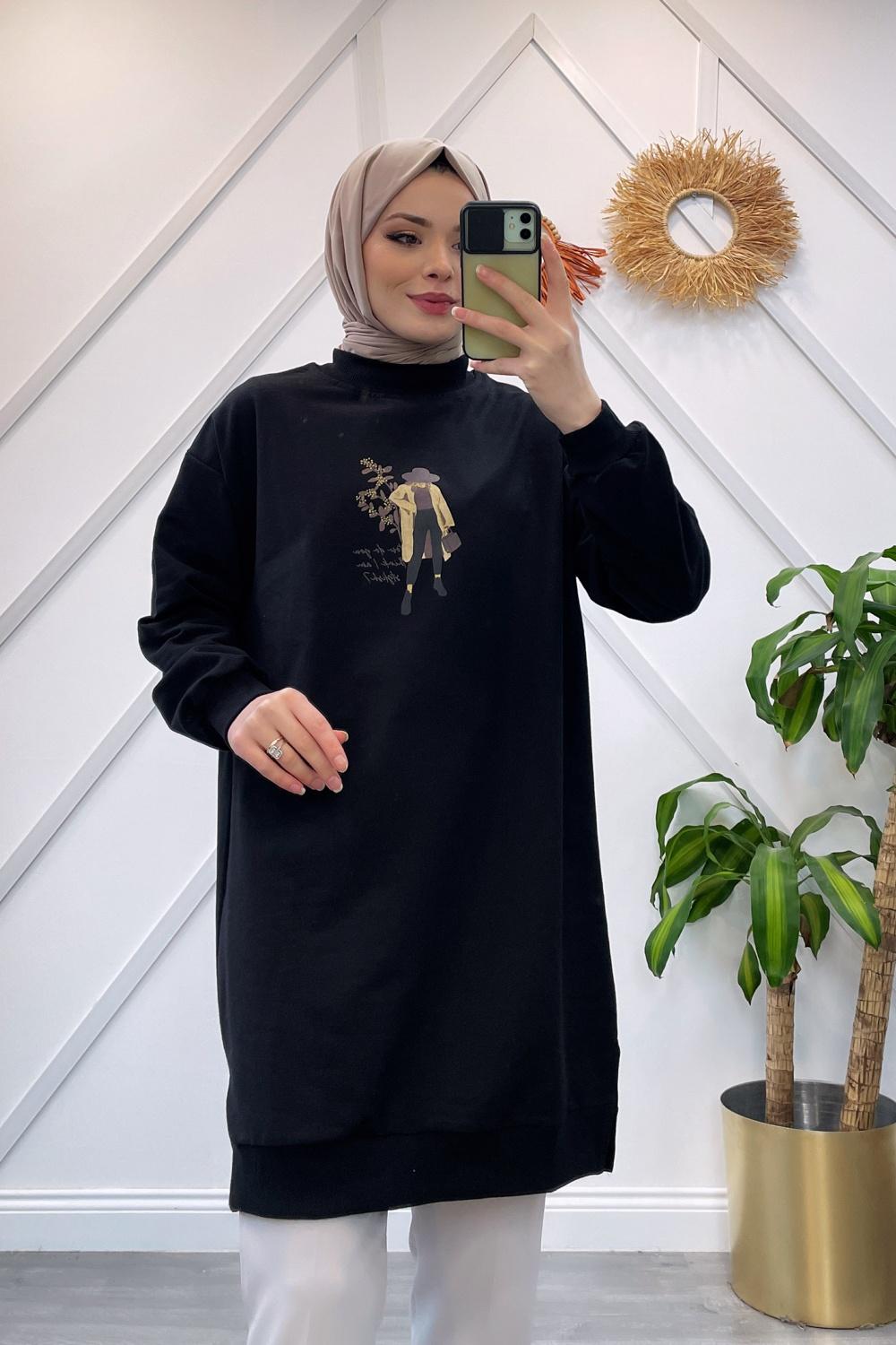FİGÜR ARMALI SWEAT