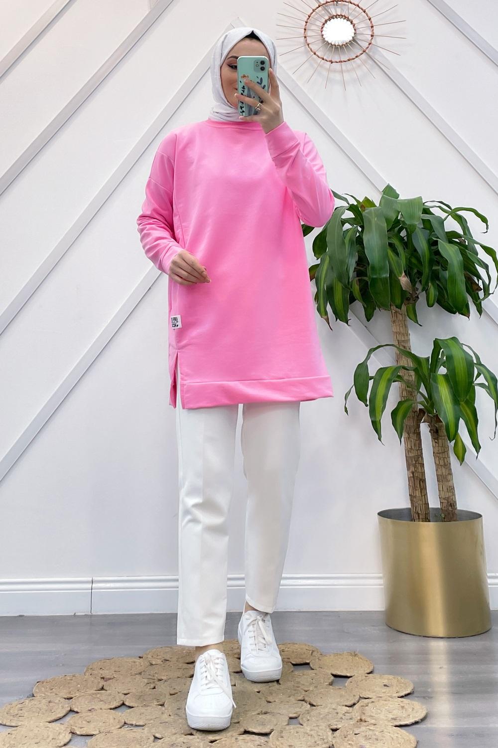 YIRTMAÇLI BASİC SWEAT