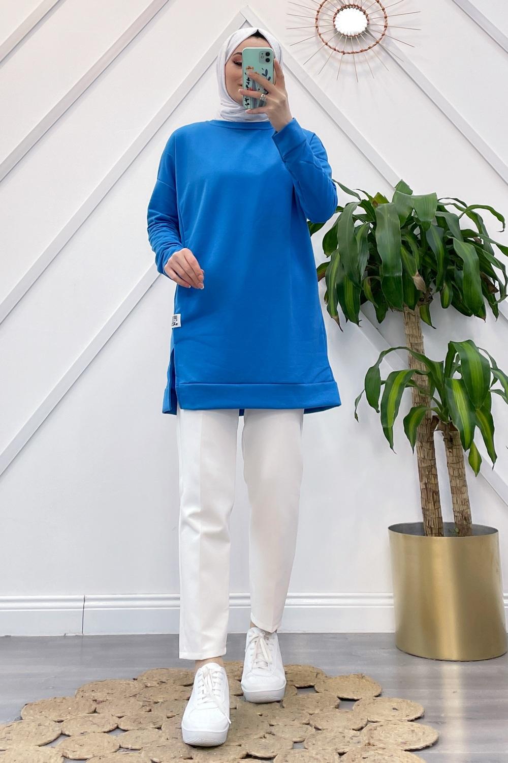 YIRTMAÇLI BASİC SWEAT