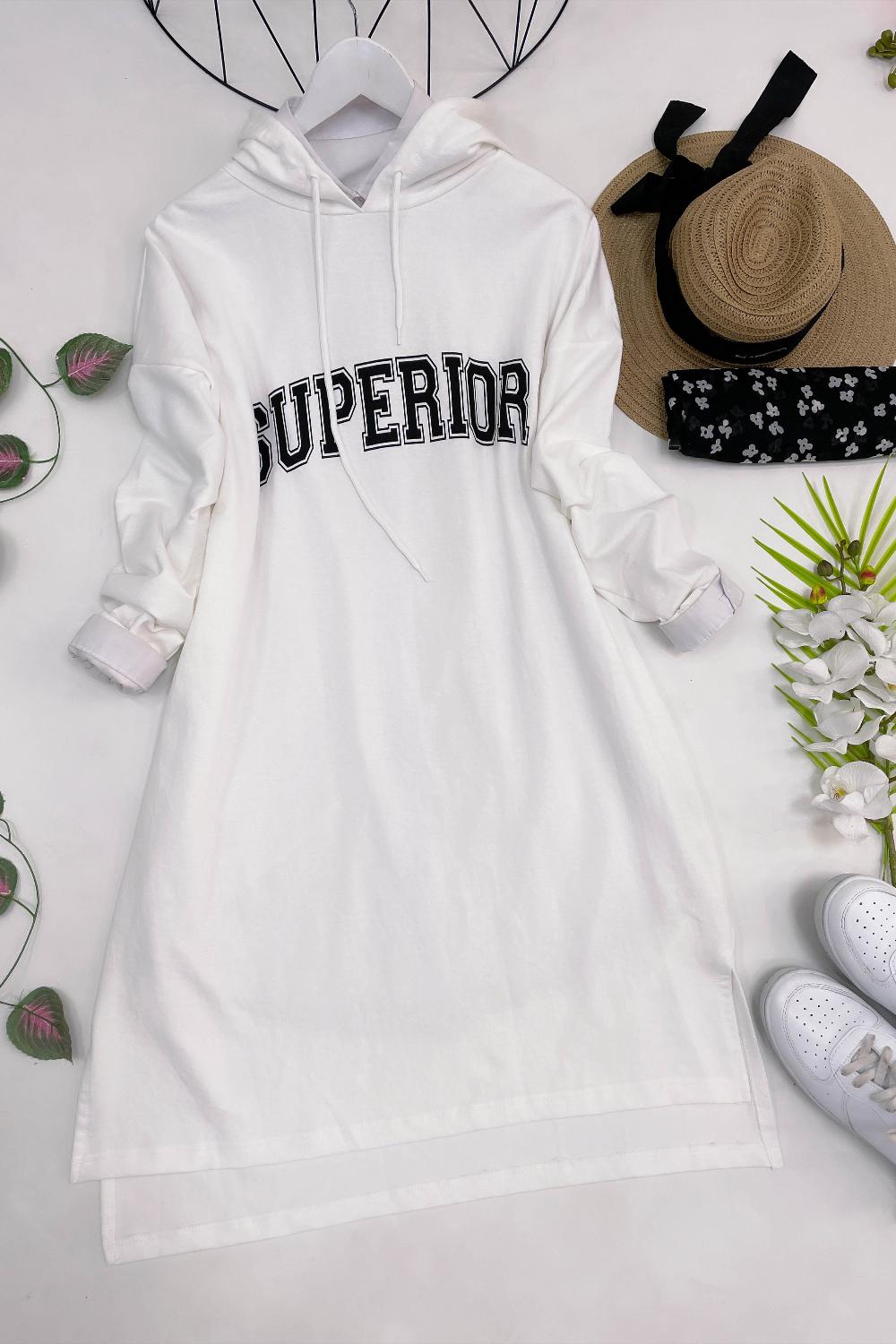 SUPERIOR BASKILI  KAPŞONLU SWEAT