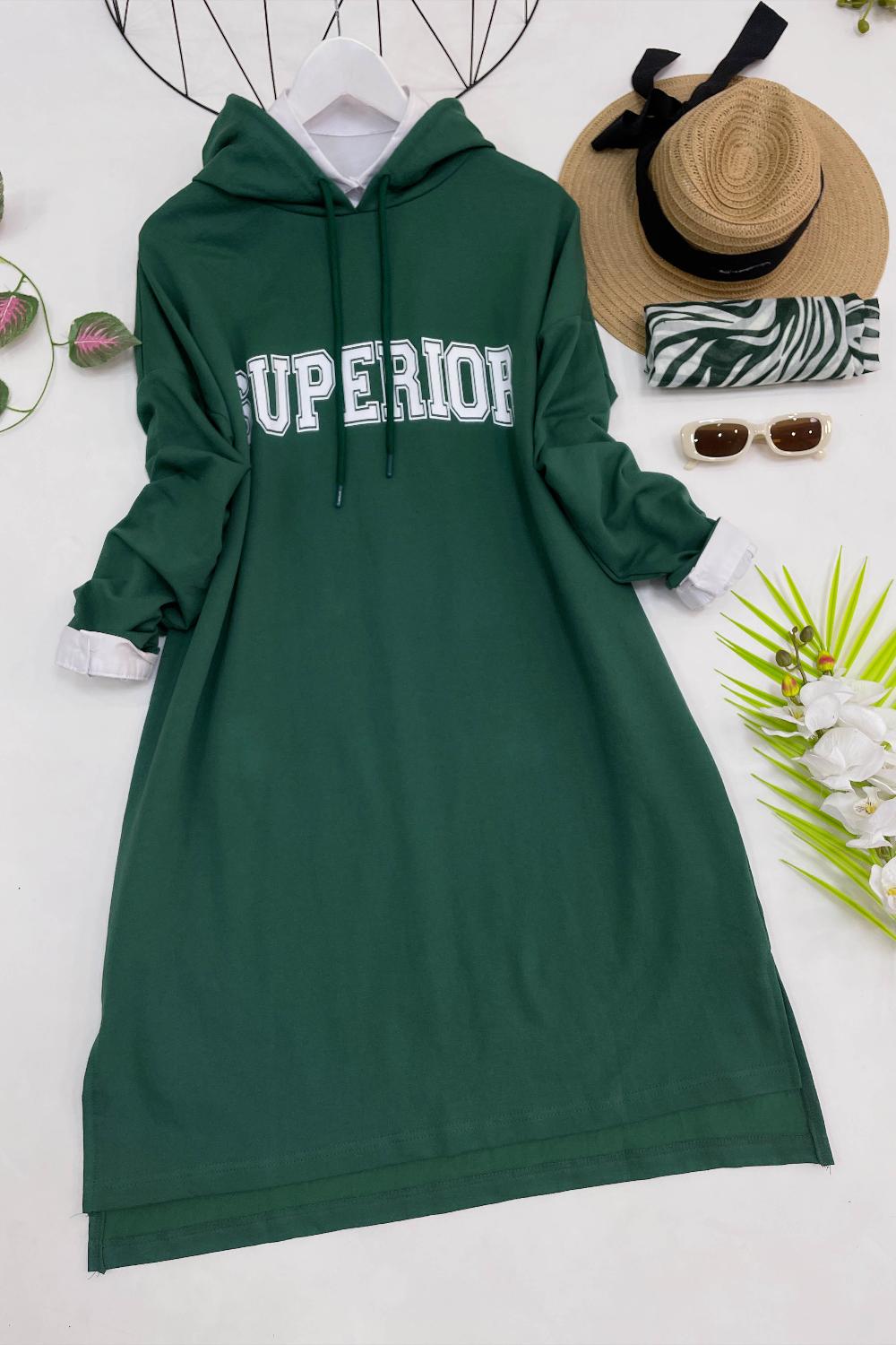 SUPERIOR BASKILI  KAPŞONLU SWEAT