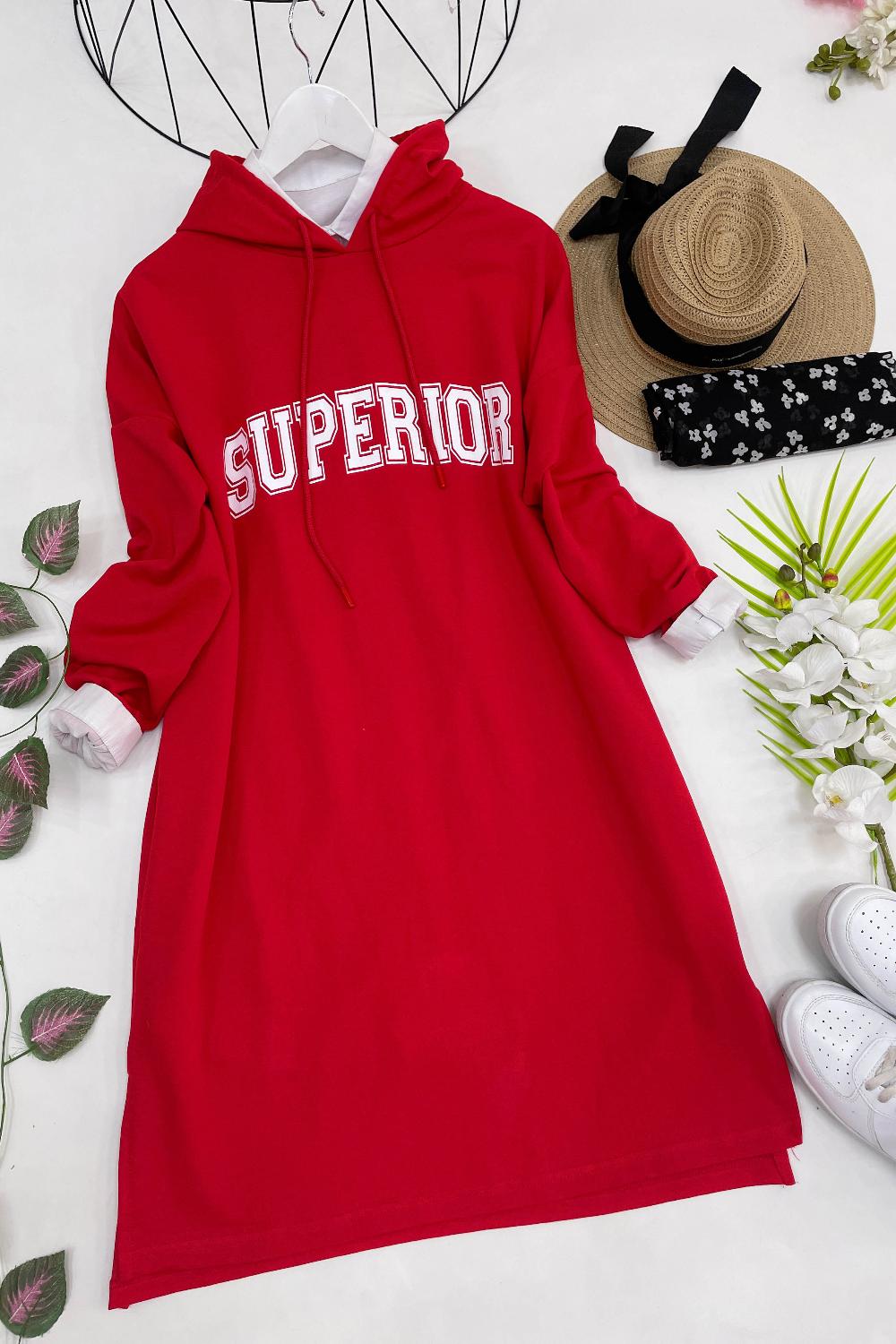 SUPERIOR BASKILI  KAPŞONLU SWEAT