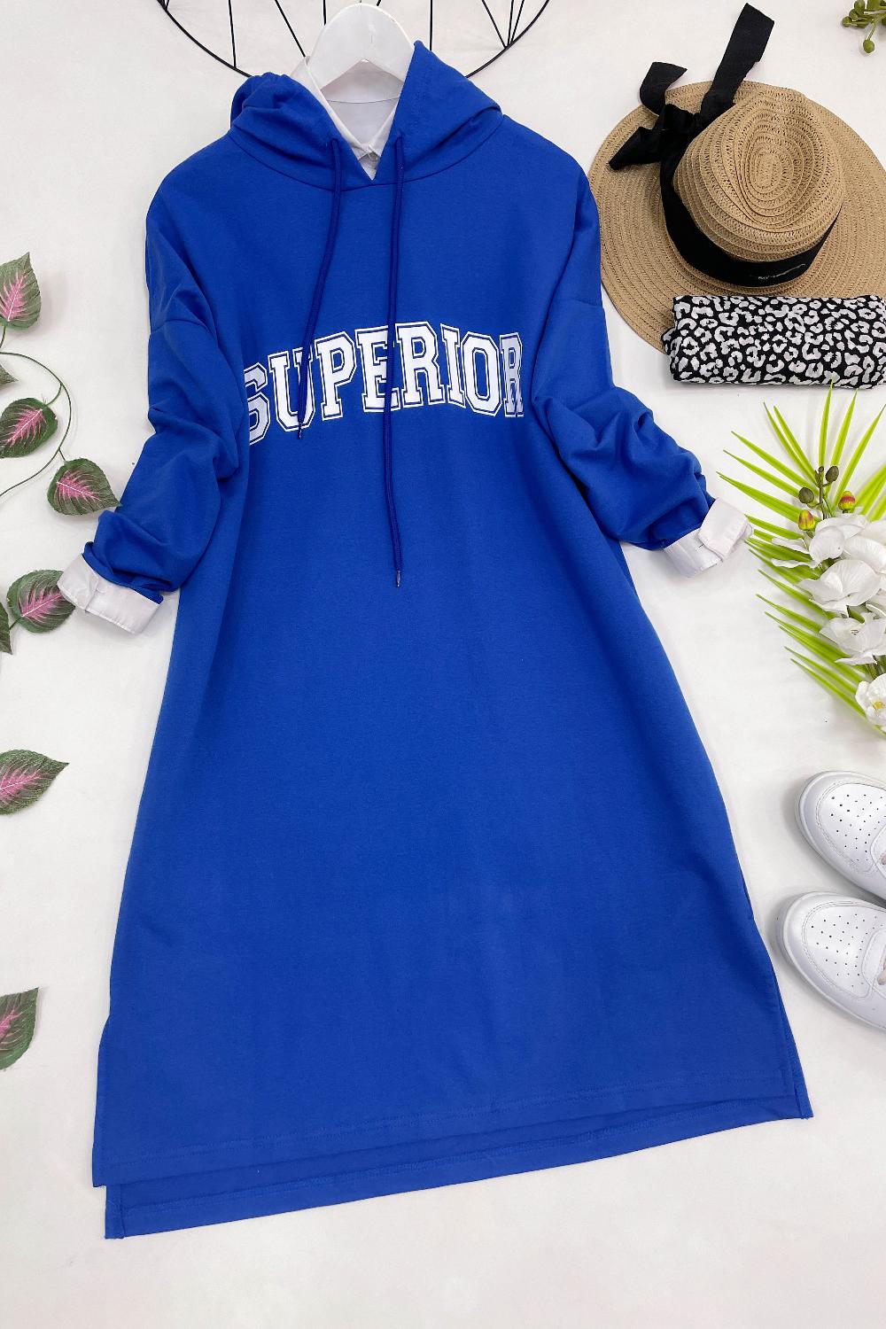 SUPERIOR BASKILI  KAPŞONLU SWEAT