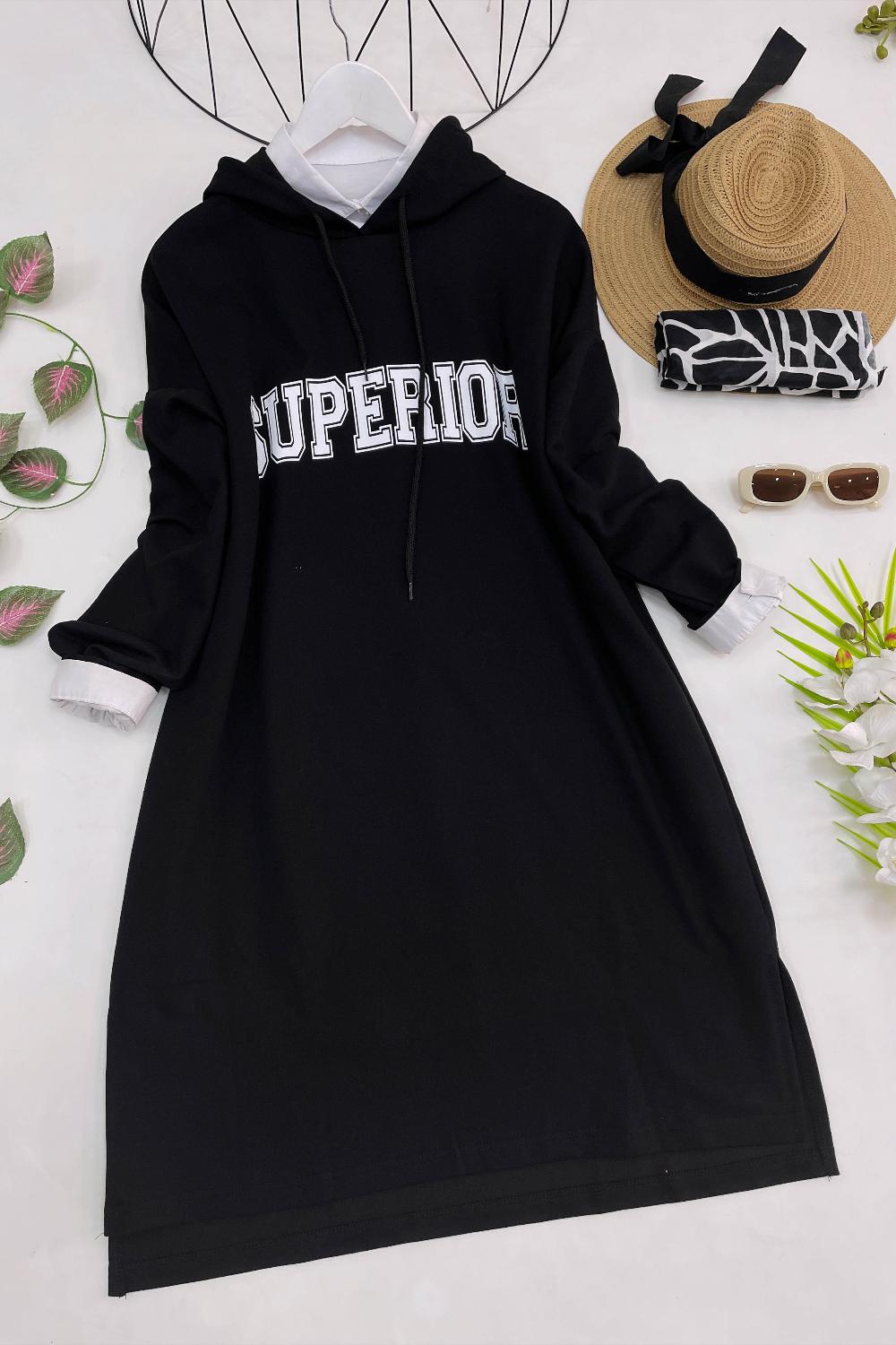 SUPERIOR BASKILI  KAPŞONLU SWEAT
