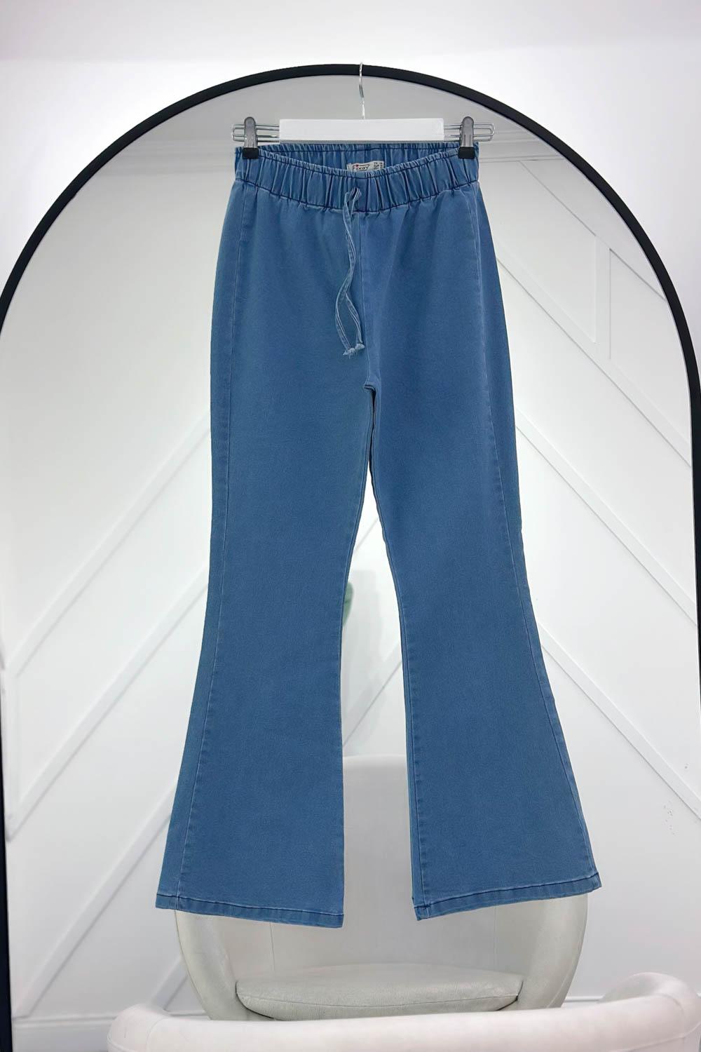 BELİ LASTİKLİ İSPANYOL PAÇA PANTOLON
