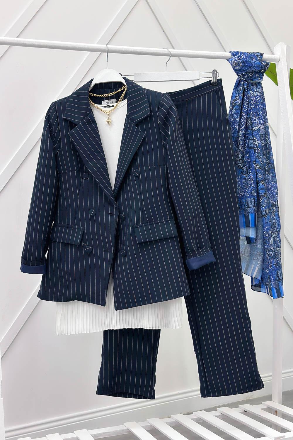 CİZGİLİ CEKET TAKIM