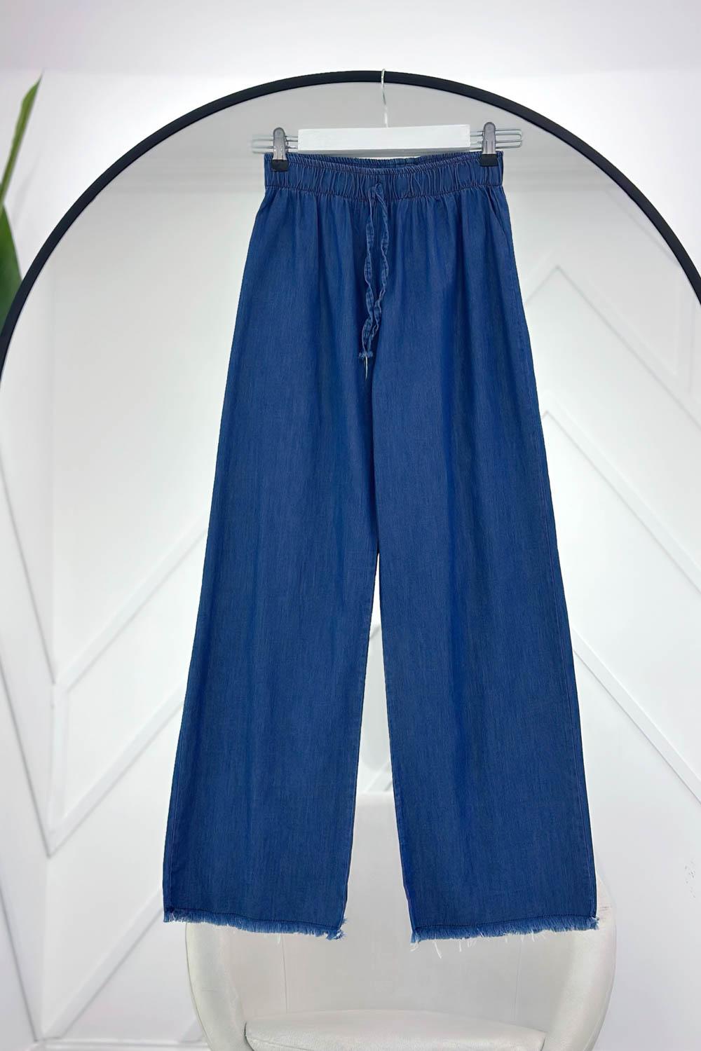 PAÇA PÜSKÜLLÜ BELİ LASTİKLİ PANTOLON