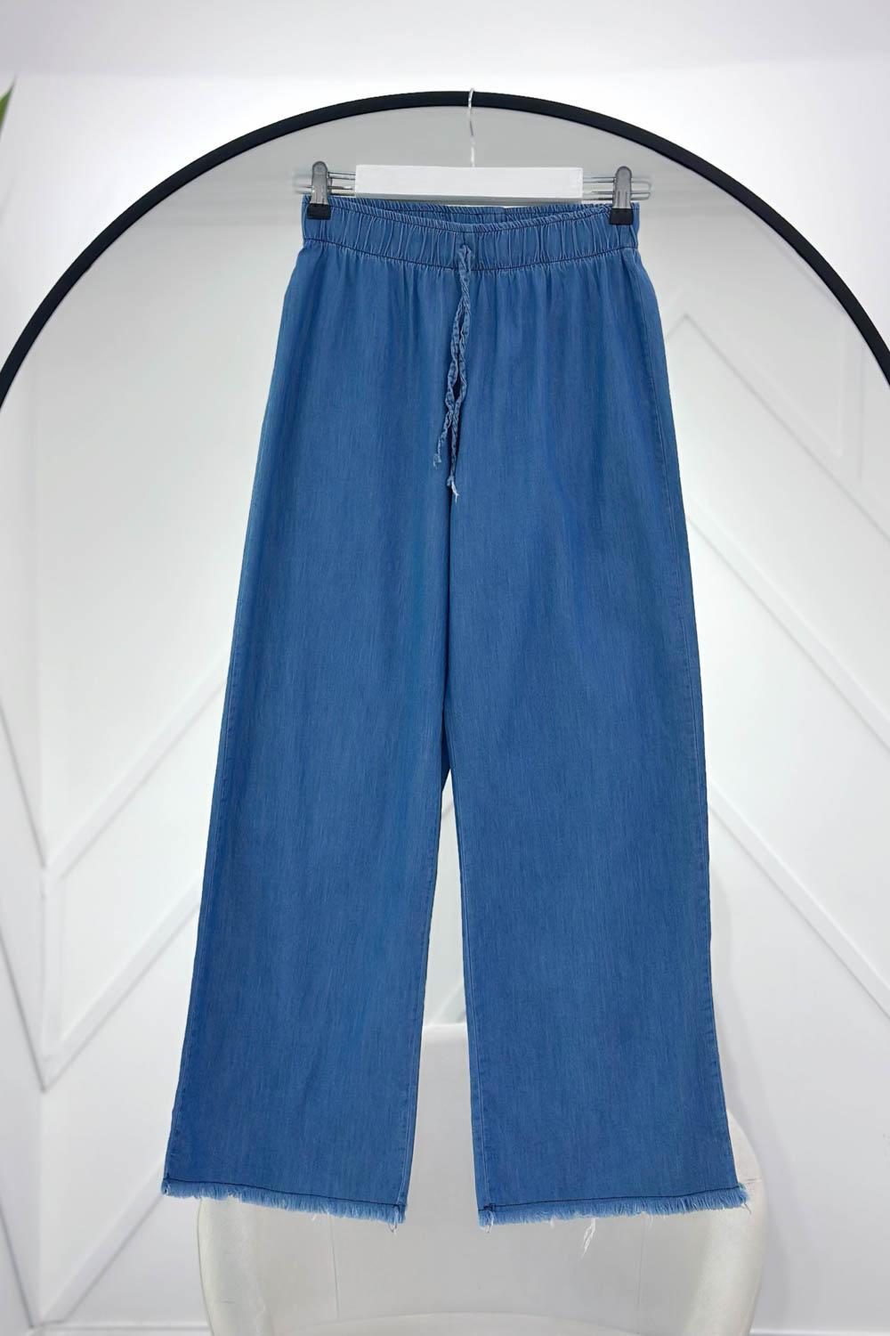 PAÇA PÜSKÜLLÜ BELİ LASTİKLİ PANTOLON