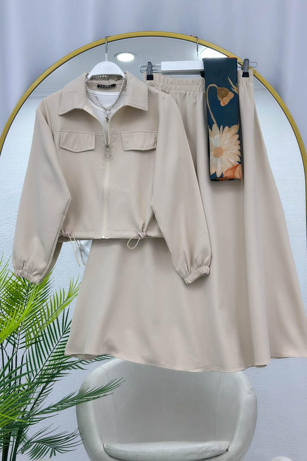 BELİ LASTİKLİ ETEKLİ TAKIM