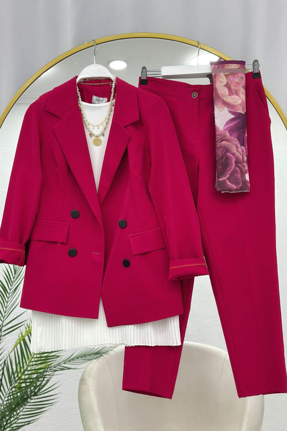 DÖRT DÜĞMELİ BLAZER CEKET TAKIM