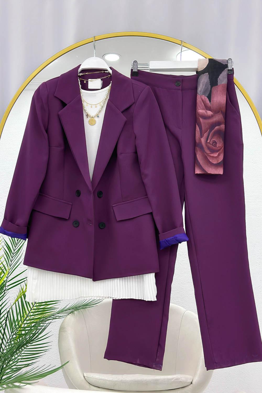 DÖRT DÜĞMELİ BLAZER CEKET TAKIM