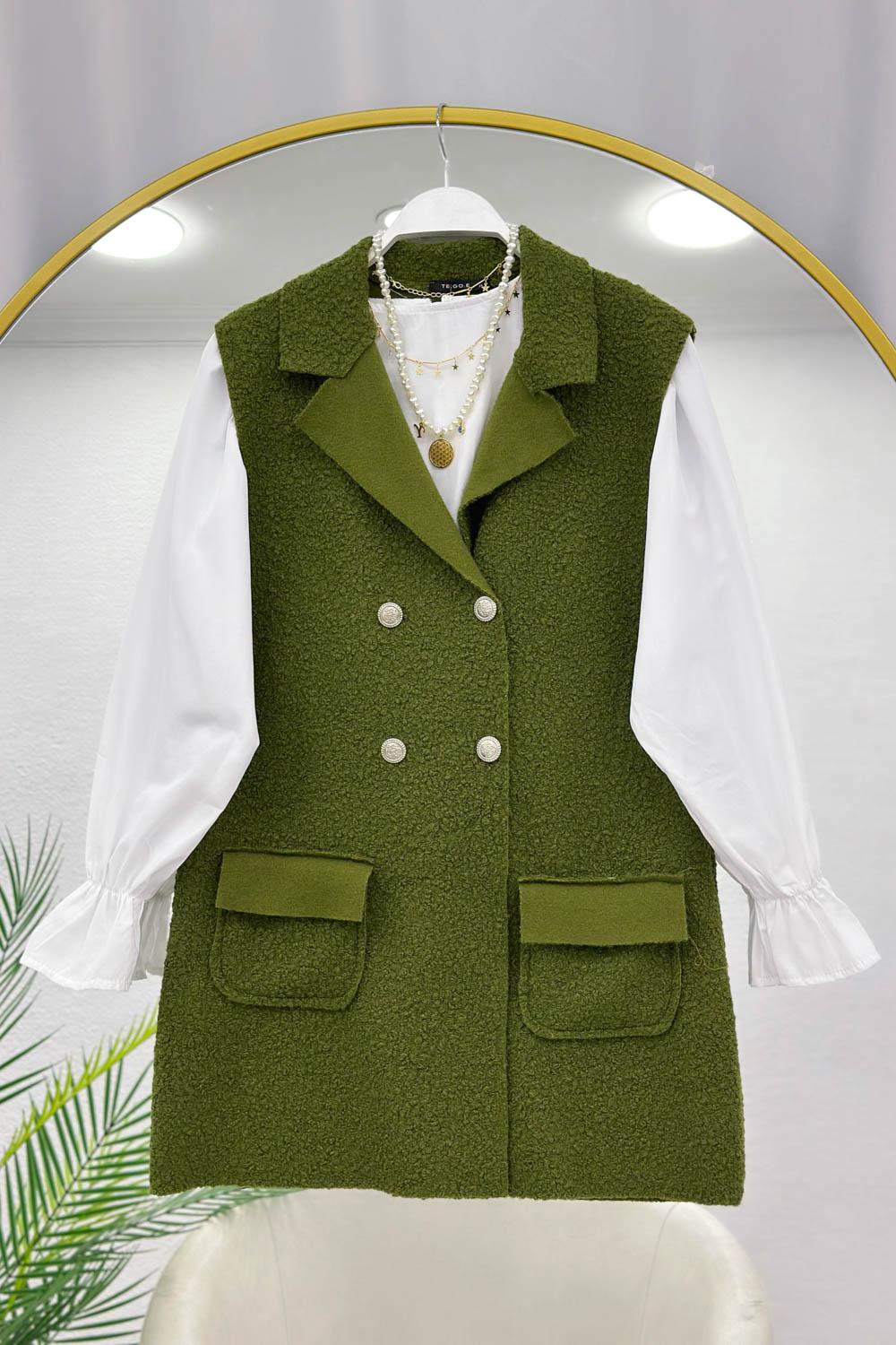 DÜĞMELİ BUKLET YELEK