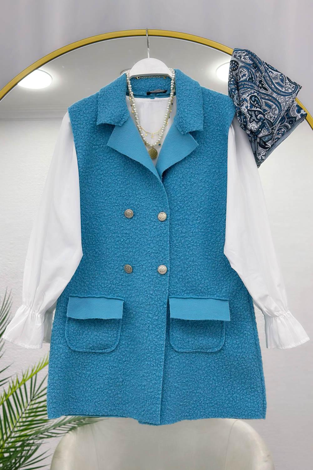 DÜĞMELİ BUKLET YELEK