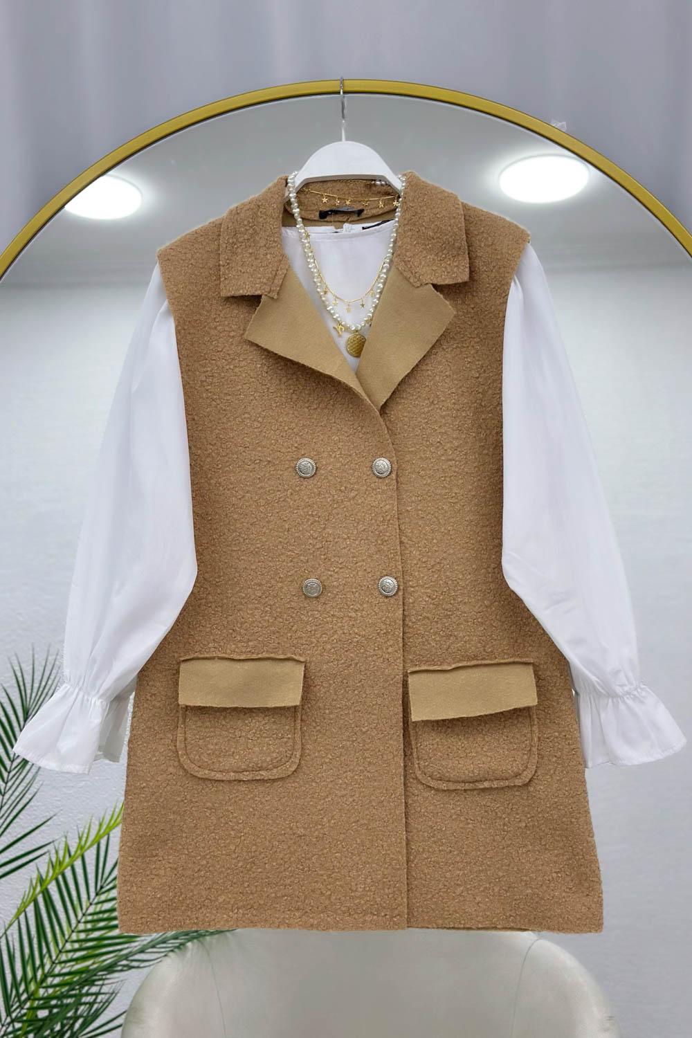 DÜĞMELİ BUKLET YELEK