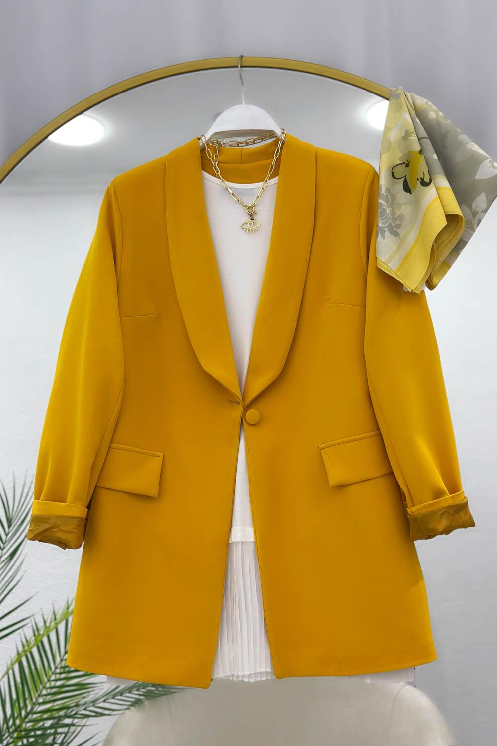 TEK DÜĞMELİ BLAZER CEKET