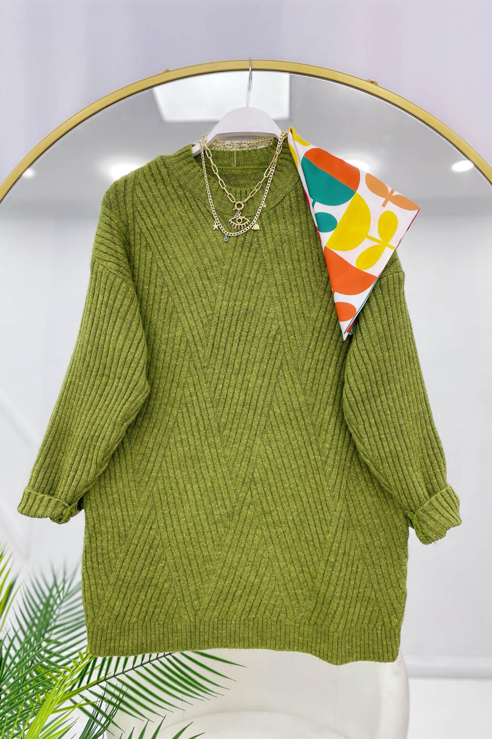 ÇAPRAZ ÇİGİLİ YUMOŞ KAZAK