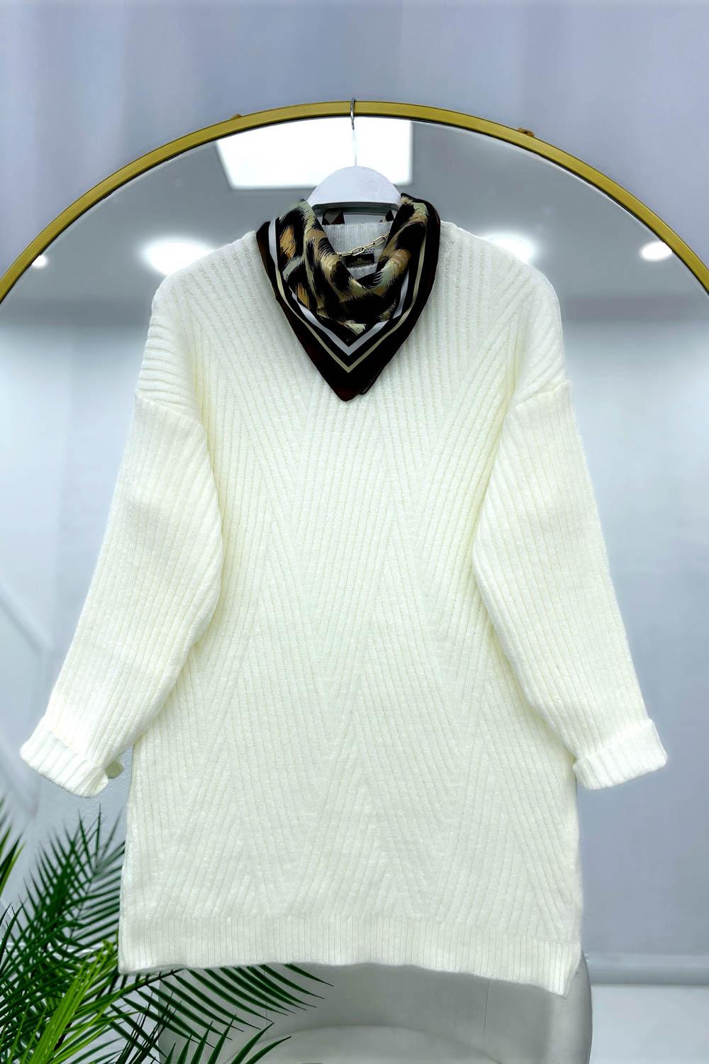 ÇAPRAZ ÇİGİLİ YUMOŞ KAZAK