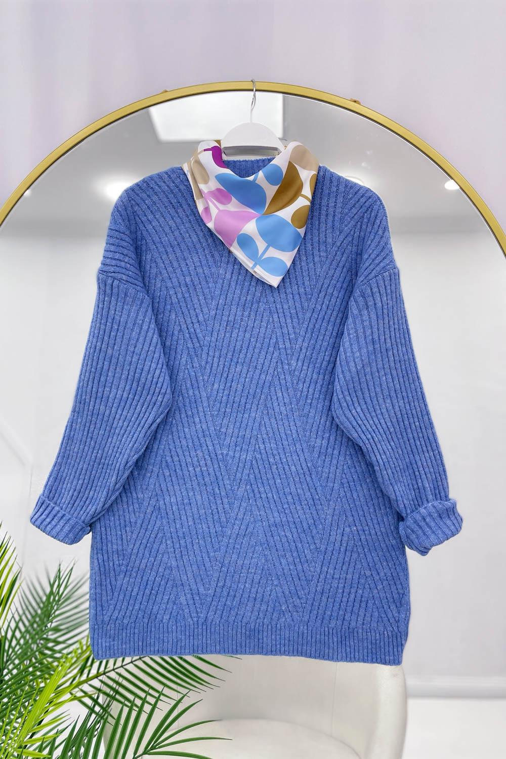 ÇAPRAZ ÇİGİLİ YUMOŞ KAZAK