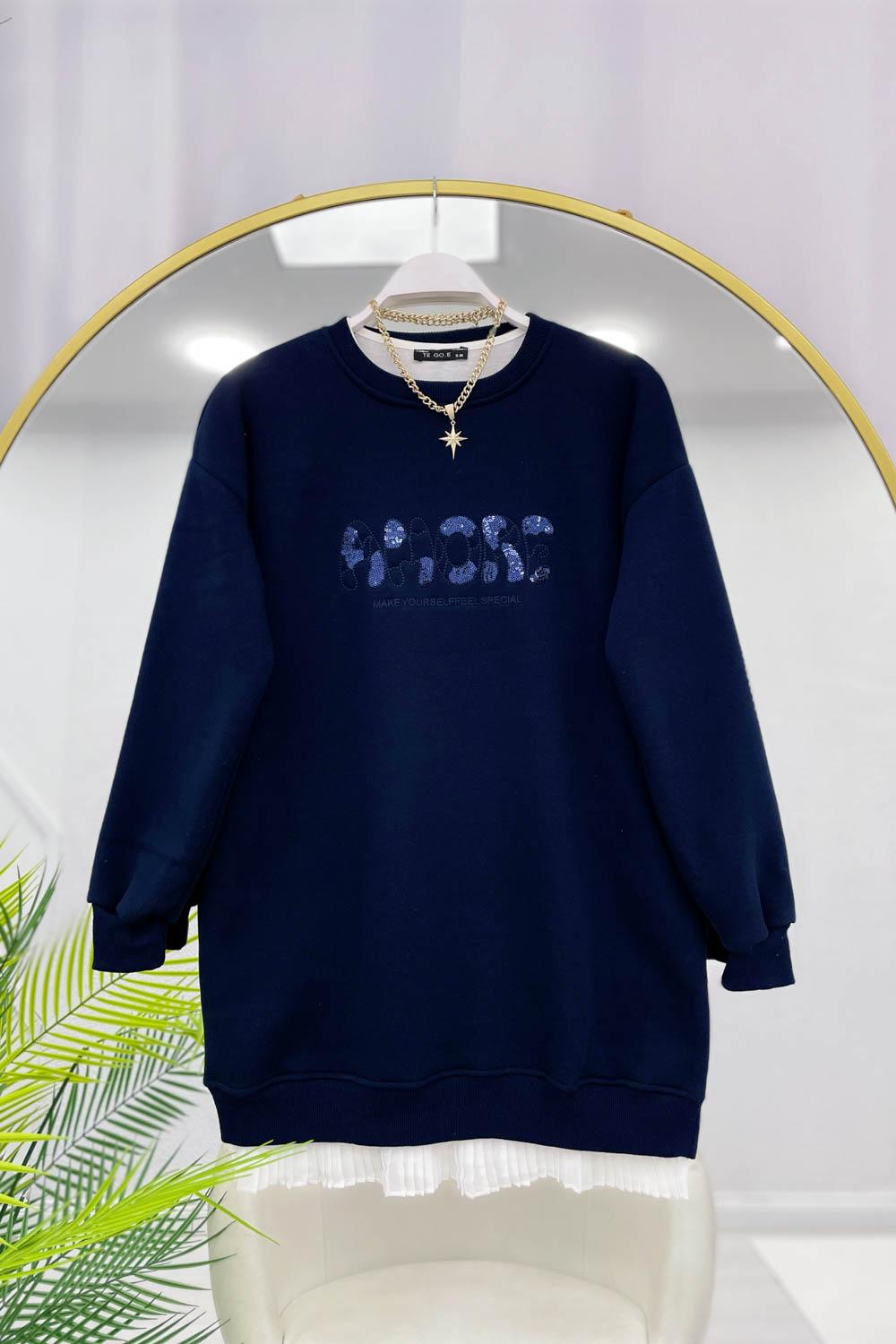 AMORE PUL NAKIŞLI ŞARDONLU SWEAT