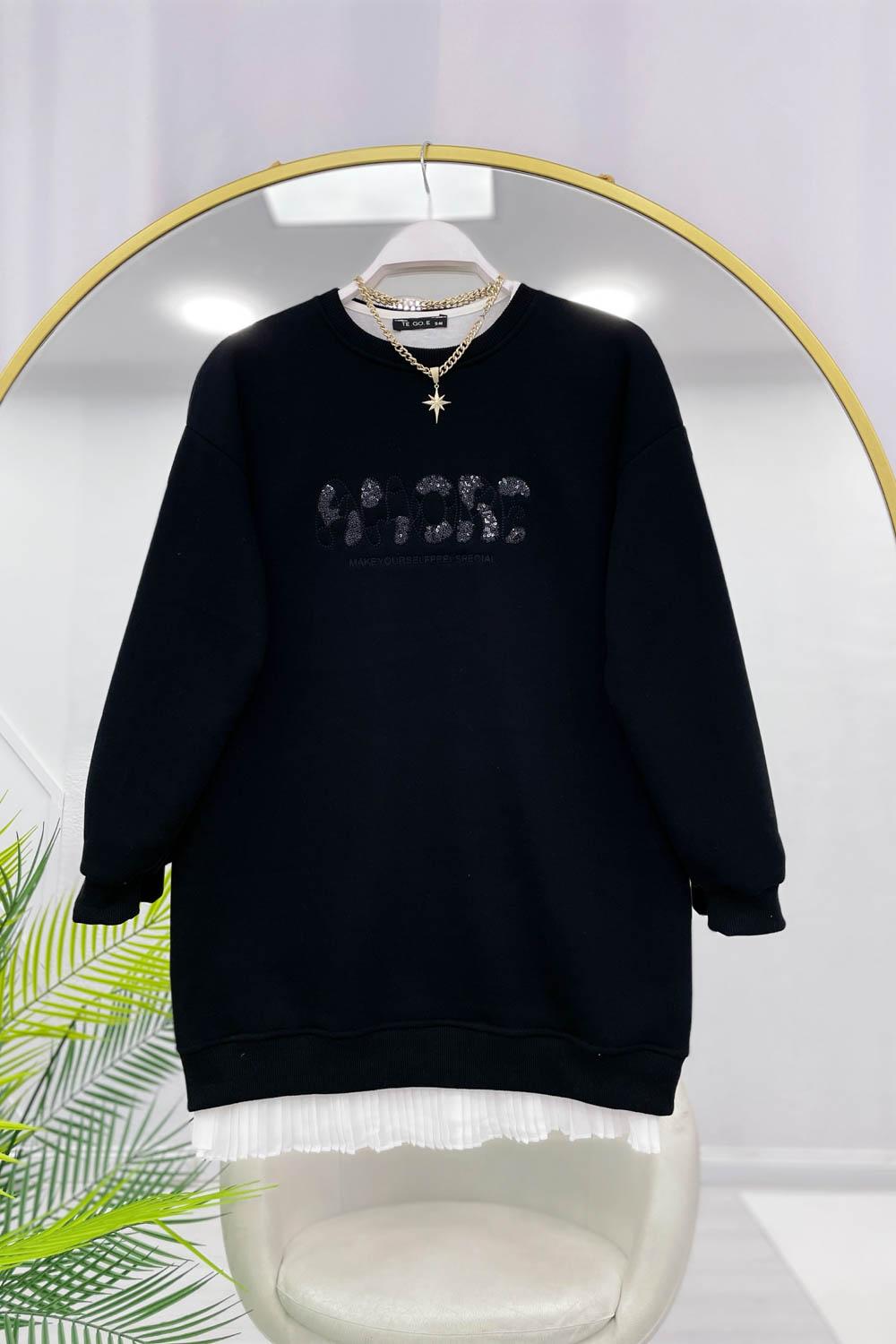 AMORE PUL NAKIŞLI ŞARDONLU SWEAT