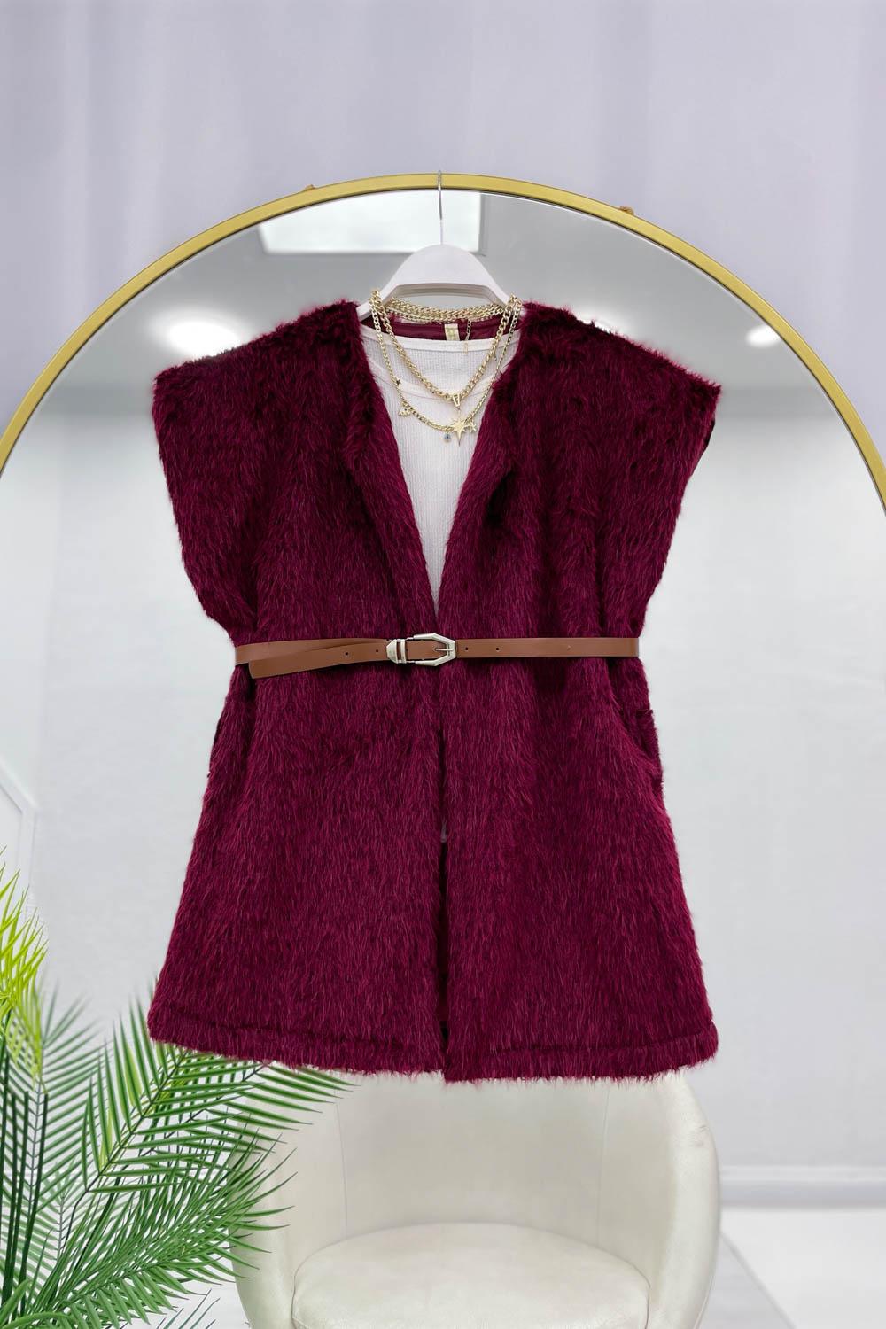 KEMERLİ KÜRK YELEK