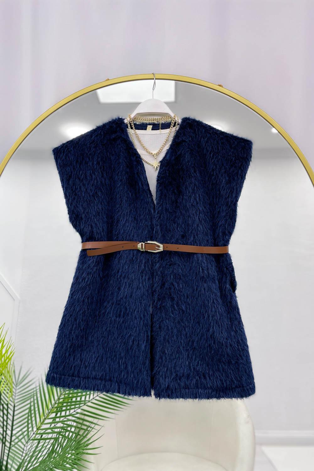 KEMERLİ KÜRK YELEK