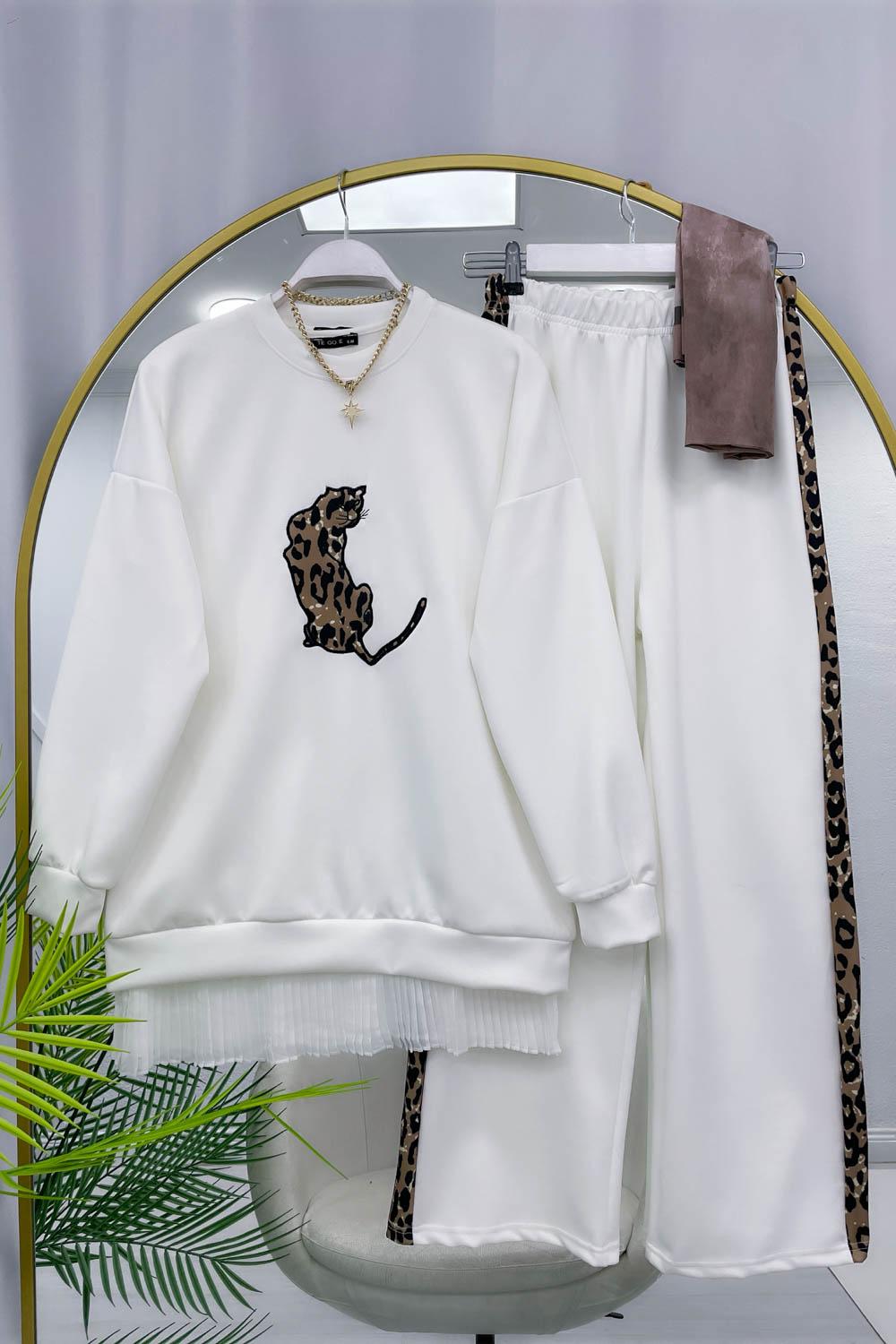 LEOPAR GARNİLİ PUF SCUBA TAKIM