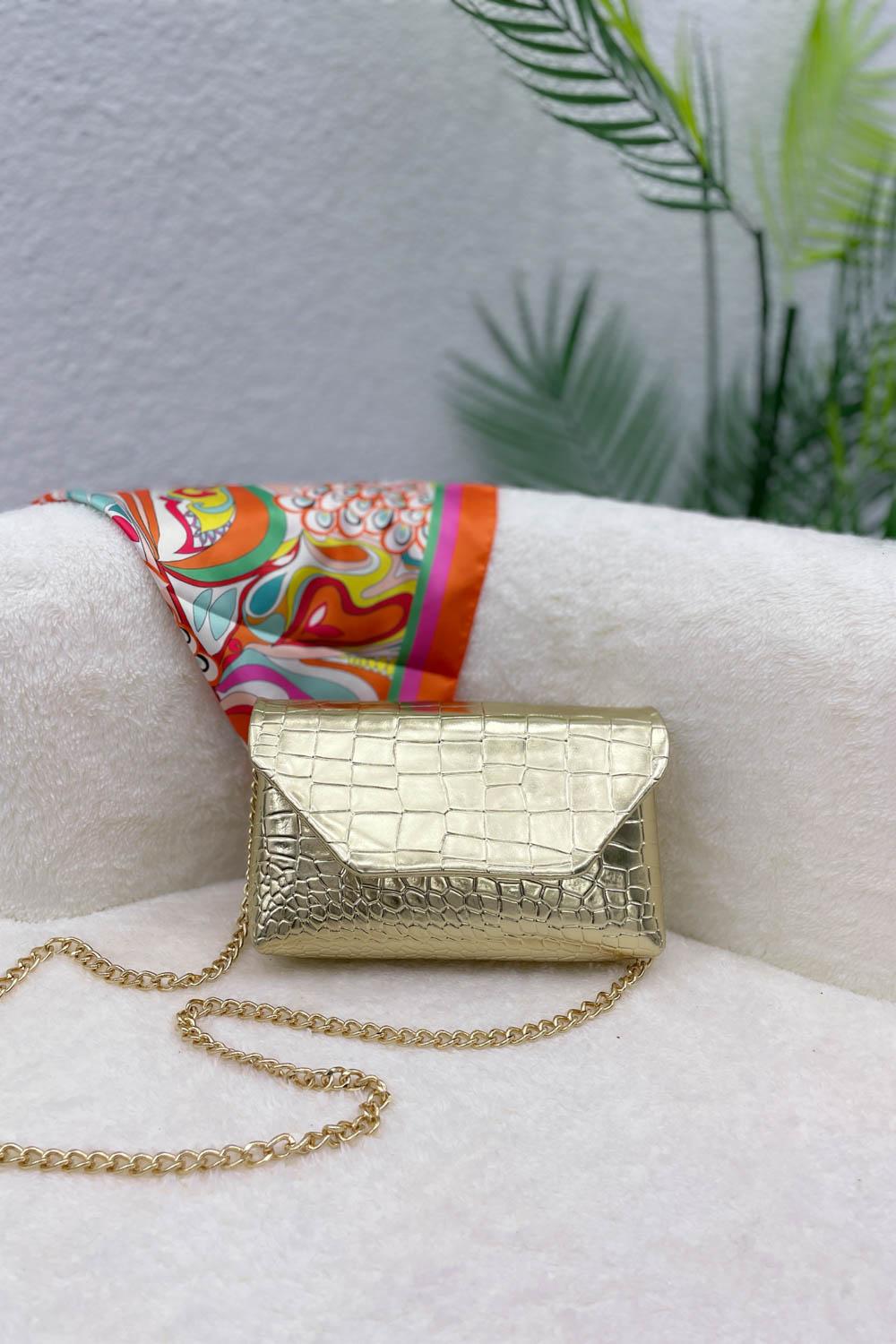 KROKO DESEN  ASKILI  EL VE  OMUZ  KADIN ÇANTASI