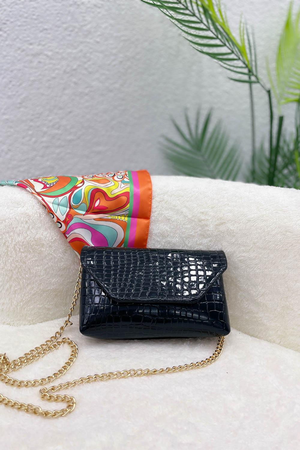 KROKO DESEN  ASKILI  EL VE  OMUZ  KADIN ÇANTASI