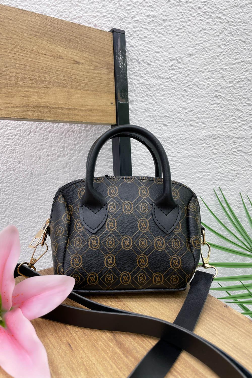 MONOGRAM DESEN MİNİ EL KADIN ÇANTASI 