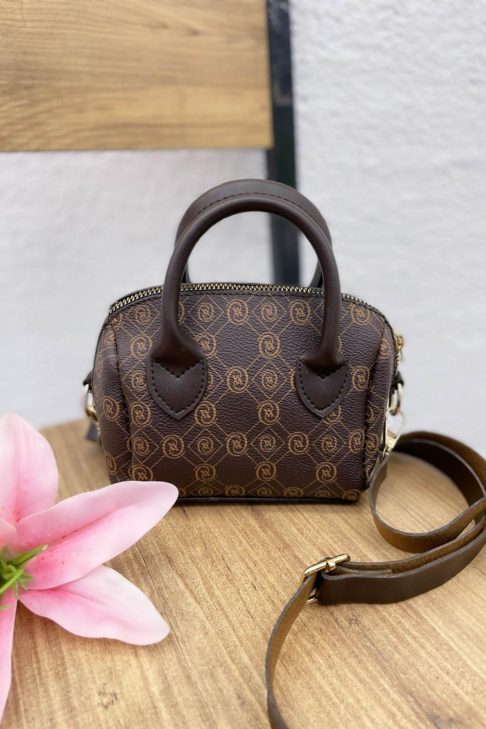 MONOGRAM DESEN MİNİ EL KADIN ÇANTASI