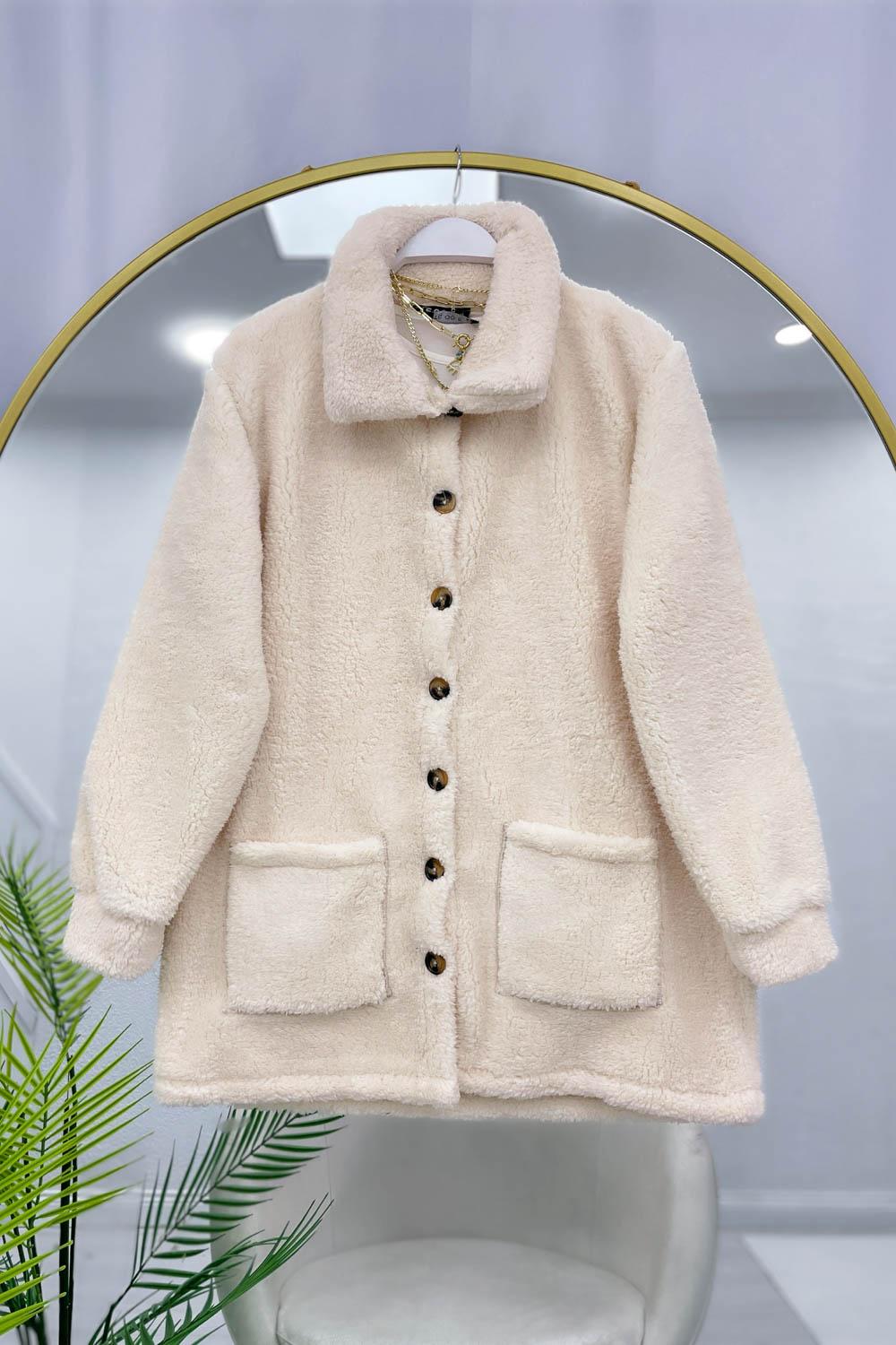 DÜĞMELİ CEPLİ PELUŞ MONT