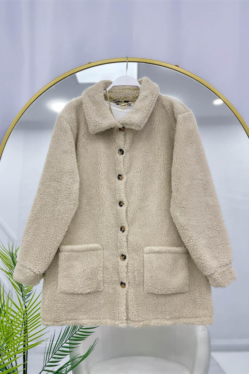 DÜĞMELİ CEPLİ PELUŞ MONT