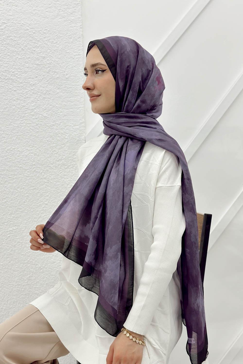 BULUT DESENLİ PAMUK ŞAL