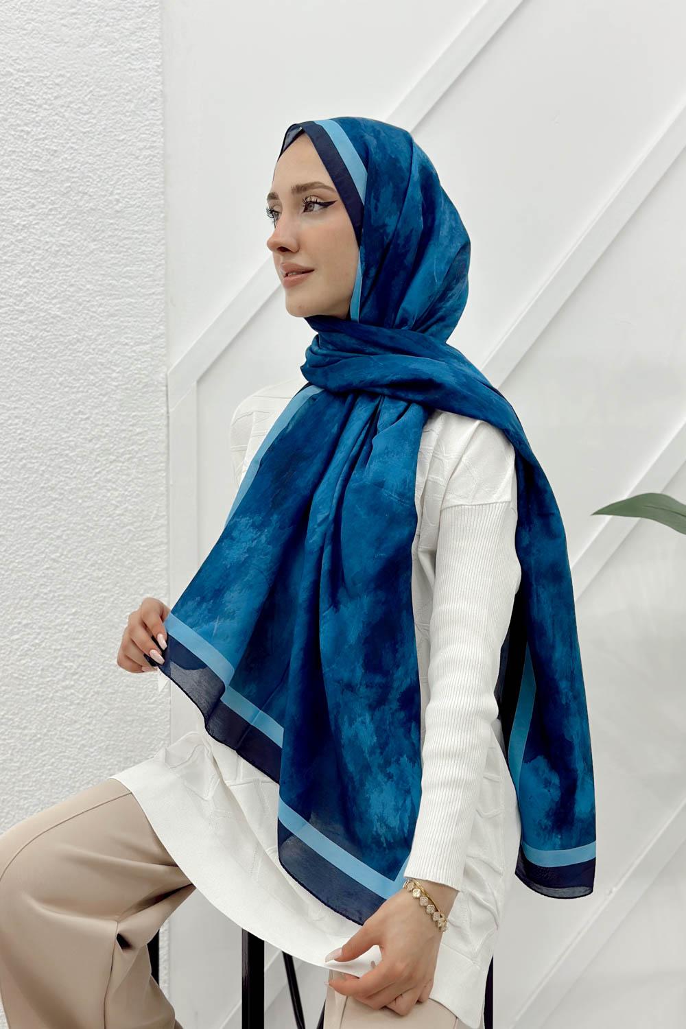 BULUT DESENLİ PAMUK ŞAL