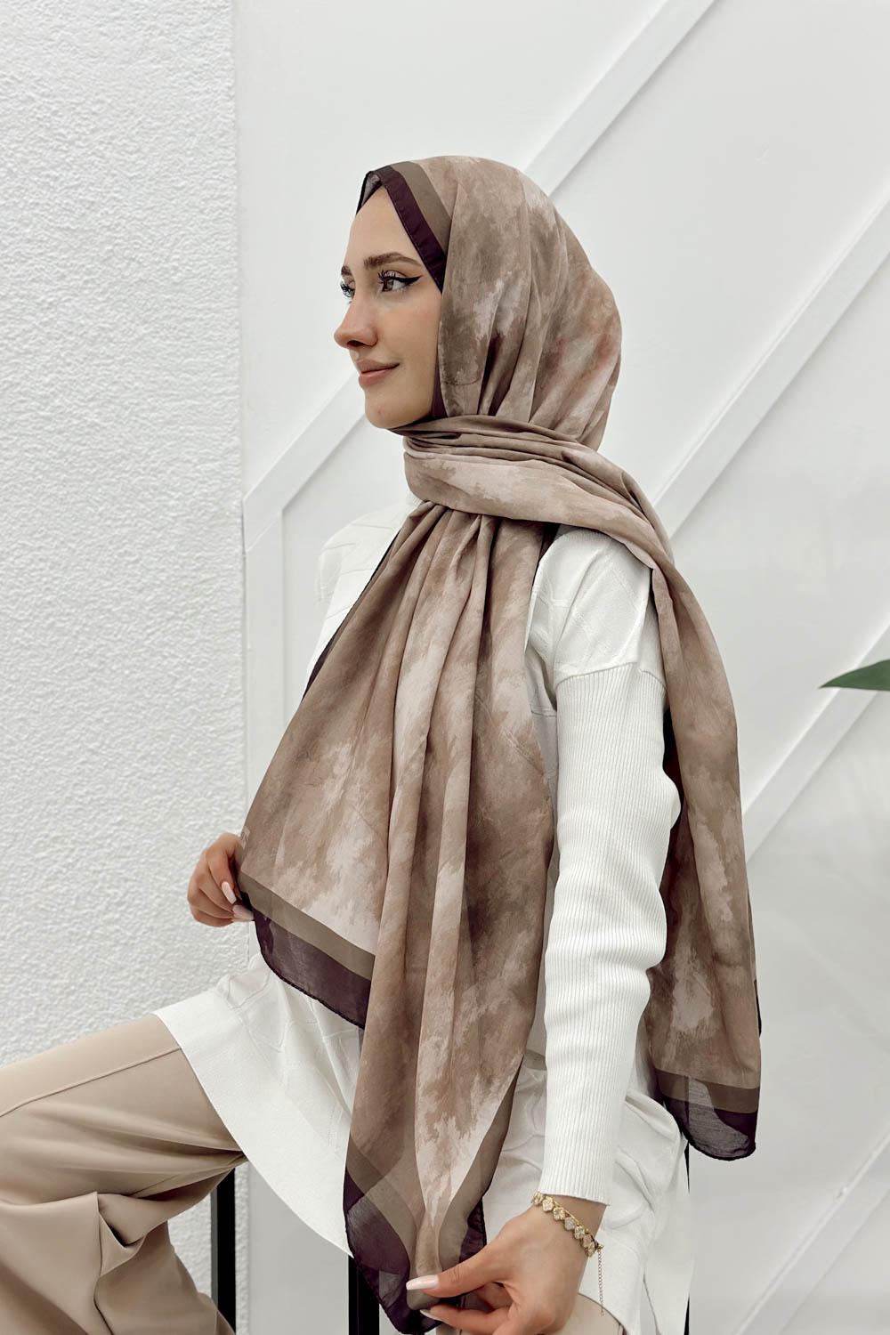 BULUT DESENLİ PAMUK ŞAL