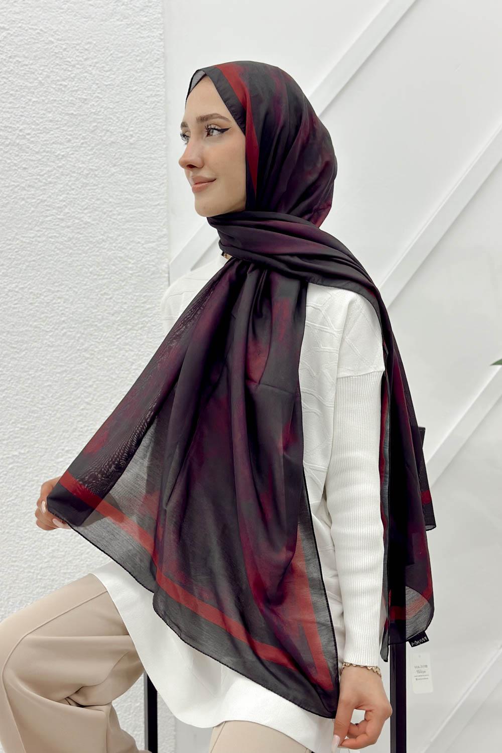 BULUT DESENLİ PAMUK ŞAL