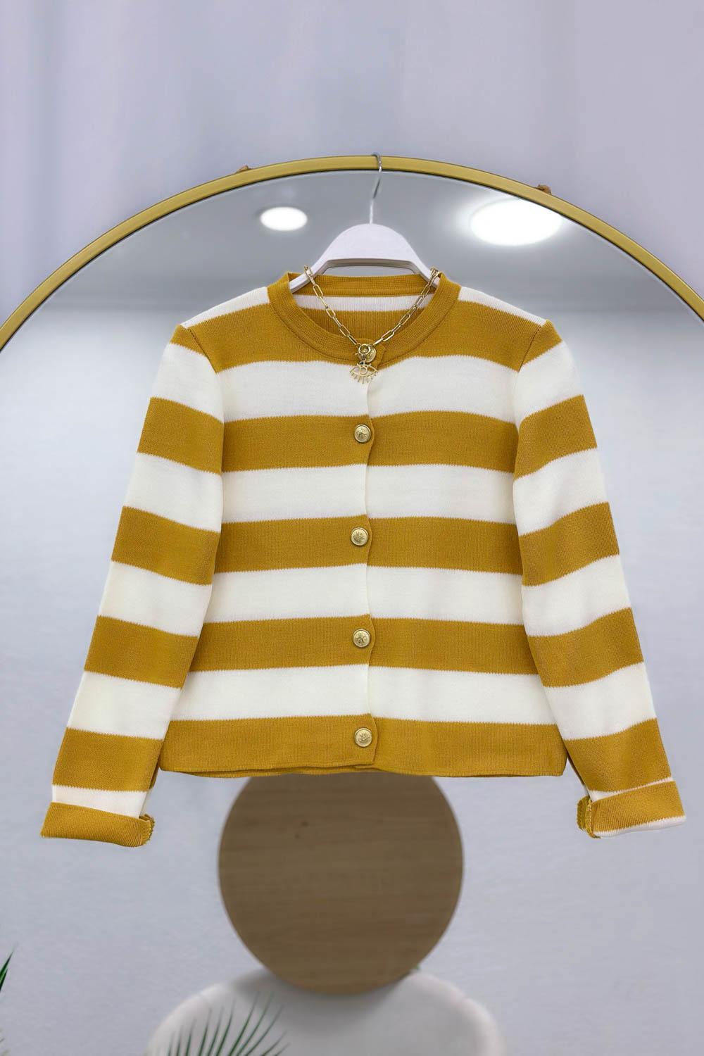 GOLD DÜĞMELİ KISA HIRKA