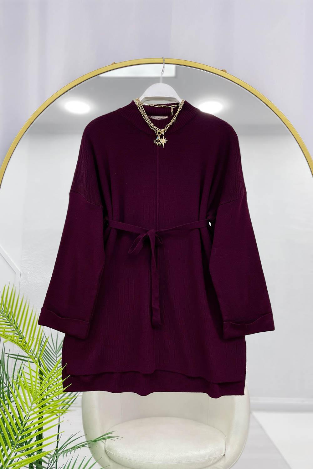 KUŞAKLI TRİKO TUNİK