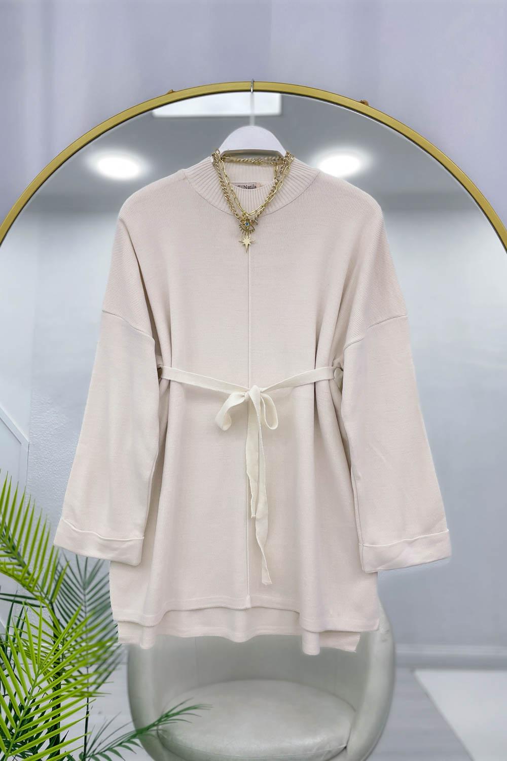 KUŞAKLI TRİKO TUNİK