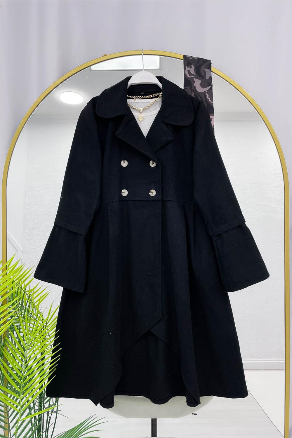 DÜĞMELİ KAŞE KADIN KABAN 