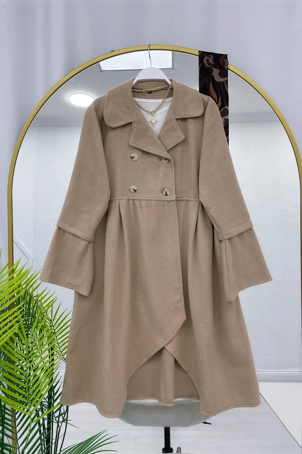 DÜĞMELİ KAŞE KADIN KABAN