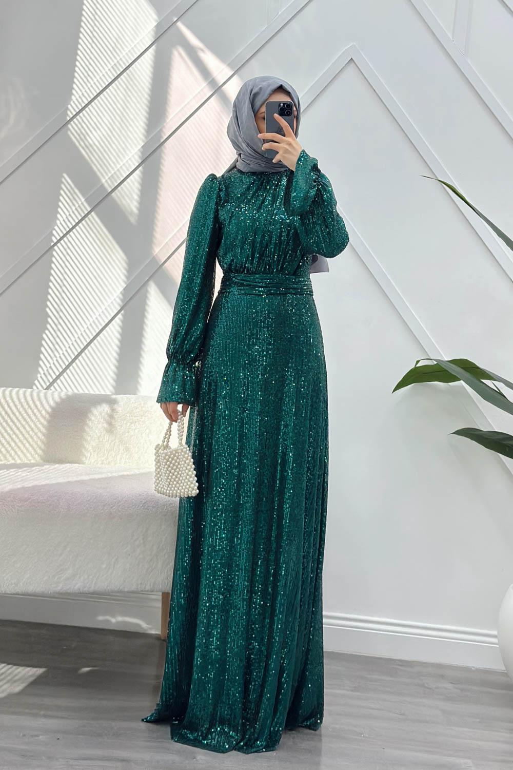 BÜZGÜLÜ PAYET KADIN ABİYE