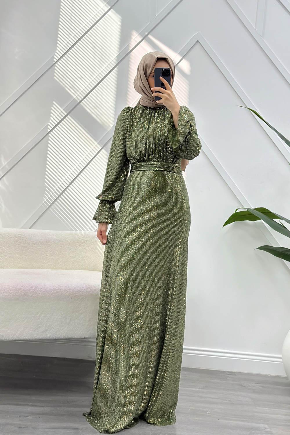 BÜZGÜLÜ PAYET KADIN ABİYE