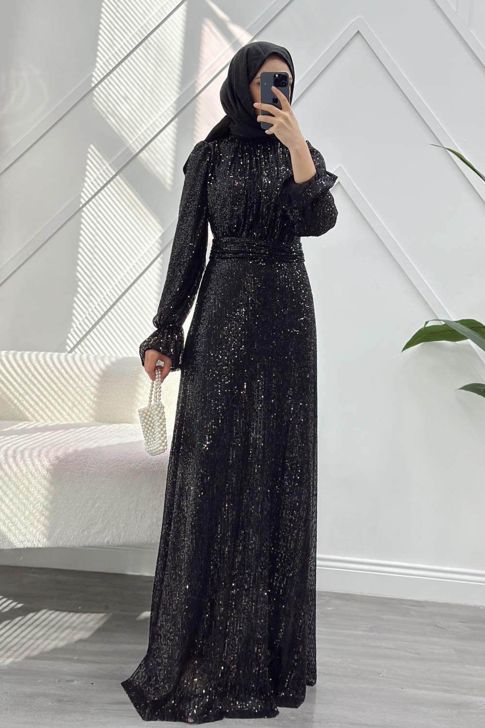 BÜZGÜLÜ PAYET KADIN ABİYE