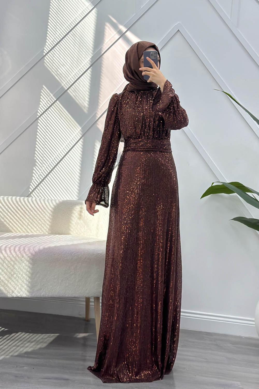 BÜZGÜLÜ PAYET KADIN ABİYE