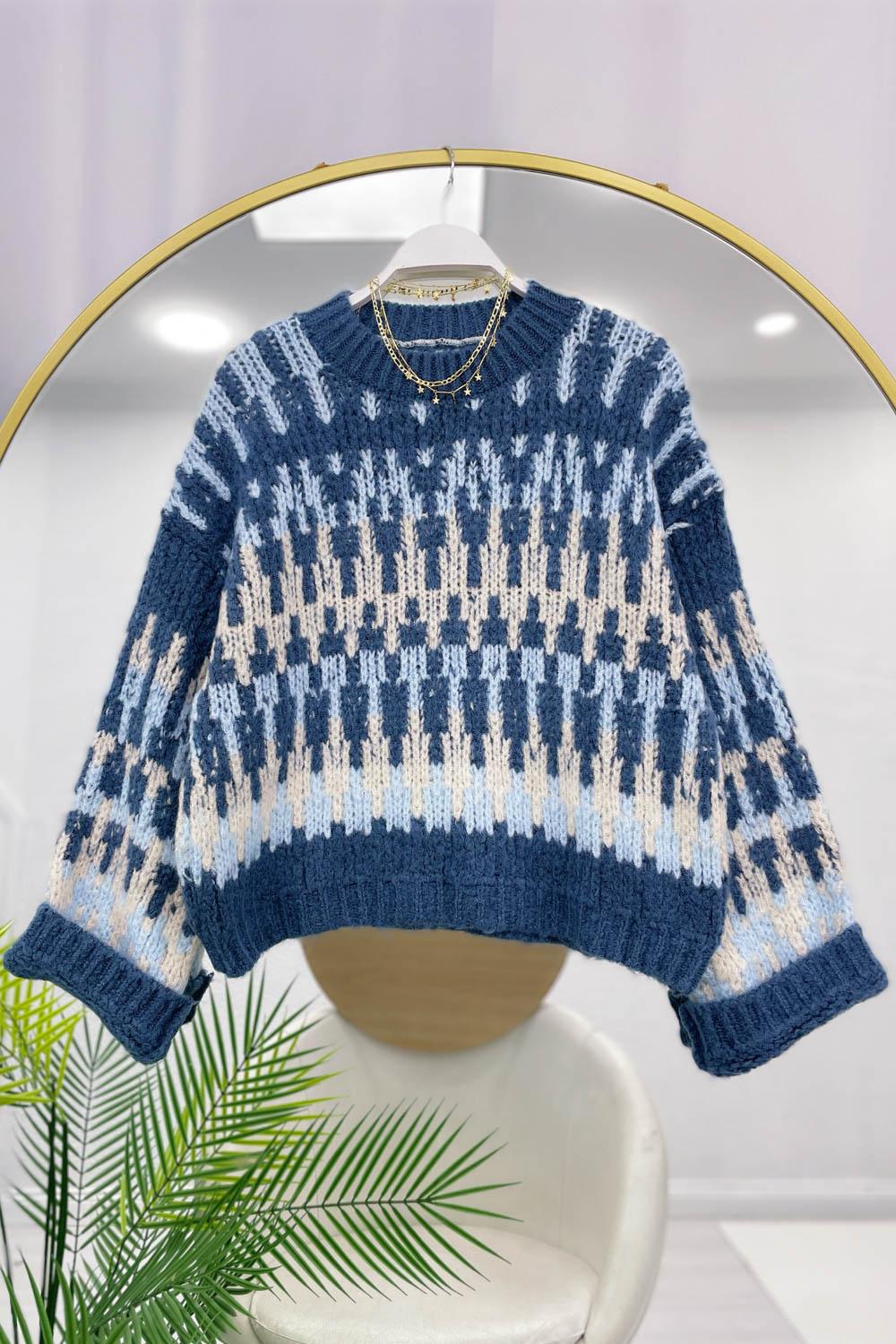 YUMOŞ ÇUBUK ÖRGÜLÜ CROP KAZAK