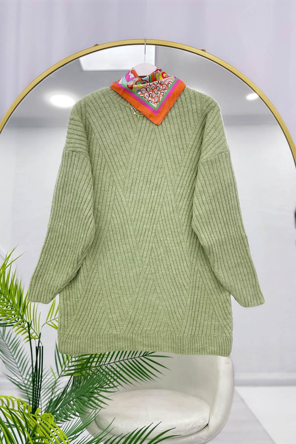 ÇAPRAZ ÇİGİLİ YUMOŞ KAZAK