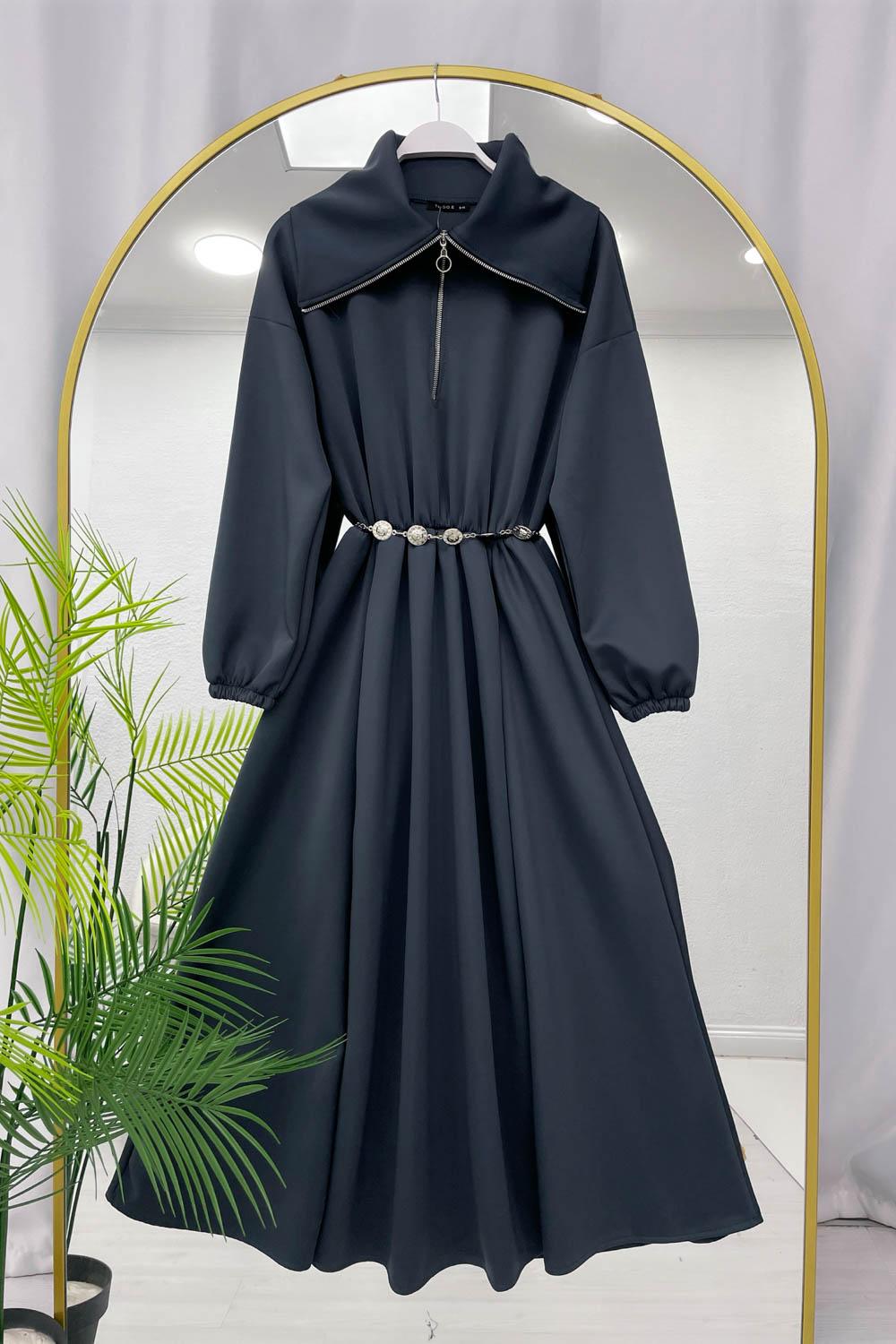 KEMERLİ FERMUARLI SCUBA ELBİSE